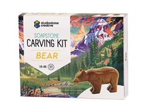 Soapstone Carving Kit: Bear Sculpture for All Ages