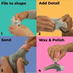 Soapstone Carving Kit: Bear Sculpture for Everyone