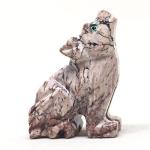 Wolf Soapstone Carving - 1.5 Inch Totem Figurine
