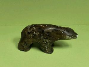 Signed Ben Saclamana Inuit Bear Soapstone Sculpture