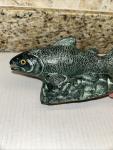 Jolin Carved Soapstone Salmon by Inuit Artist