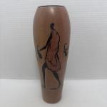 Hand-Carved Soapstone Vase with Tribal Design