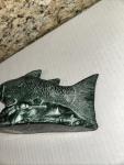 Jolin Carved Soapstone Salmon by Inuit Artist