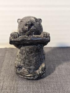 1970s Hand Carved Soapstone Wolf Figurine