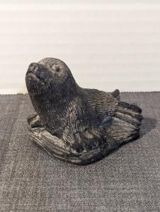 1970s Hand Carved Soapstone Wolf Figurine