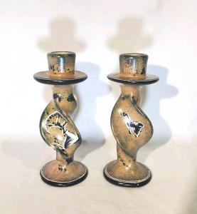 Hand Carved Soapstone Candle Holders – Set of 2