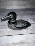 Hand Carved Soapstone Loon Bird Figurine 4”