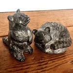 Vintage Soapstone Wolf Sculptures - Signed Canada