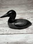 Hand Carved Soapstone Loon Bird Figurine 4”