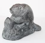 Wolf Soapstone Carving - Vintage Alaskan Art 5.5x4