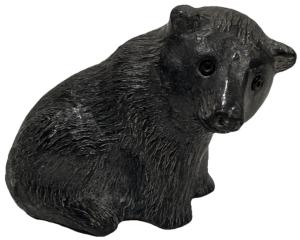 Handmade Soapstone Black Bear Figurine from Canada