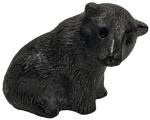 Handmade Soapstone Black Bear Figurine from Canada