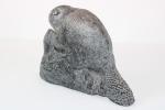Wolf Soapstone Carving - Vintage Alaskan Art 5.5x4