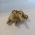 Elephant Family Soapstone Figurine with Baby