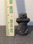 1970s Hand Carved Soapstone Wolf Figurine