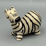 Hand Painted Soapstone Zebra Figurine Paperweight