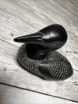 Hand Carved Soapstone Loon Bird Figurine 4”