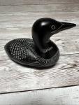 Hand Carved Soapstone Loon Bird Figurine 4”
