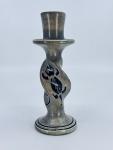 Kenya Soapstone Lizard Hut Taper Candle Holders