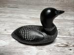 Hand Carved Soapstone Loon Bird Figurine 4”