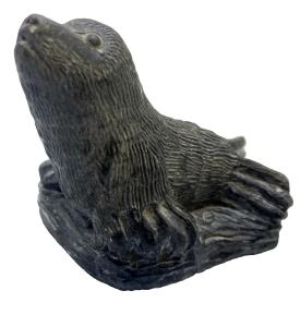 Hand Carved Soapstone Wolf Pup Figurine 3