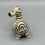 Hand Painted Soapstone Zebra Figurine Paperweight