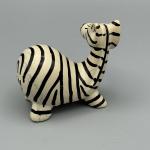 Hand Painted Soapstone Zebra Figurine Paperweight