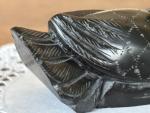 Hand Carved Black Soapstone Bird Sculpture - 2