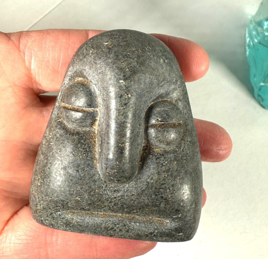 Signed Fanizani Akuda Soapstone Head Carving