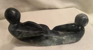 Vintage Modernist Soapstone People Carving