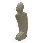 Kneeling Abstract Soapstone Human Figurine 8.5”