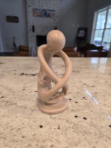 Unique Soapstone Carved Human Figure Sculpture