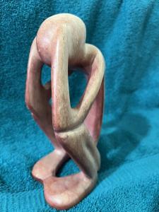 Kenyan Soapstone Carved Human Figure Sculpture