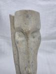 Abstract Soapstone Human Face Carving