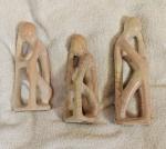 Soapstone Carved Thinker Family Statues from Kenya