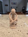 Unique Soapstone Carved Human Figure Sculpture