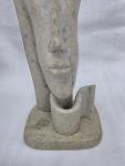 Abstract Soapstone Human Face Carving