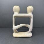 Lovers Embrace Soapstone Sculpture by M Gaiti