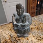Inuit Soapstone Carving Human Figure Sculpture