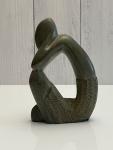 Soapstone Thinking Man Carving Statue Art Piece