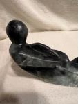 Vintage Modernist Soapstone People Carving