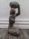 Mother and Child Soapstone Carving Figurine 8.5”