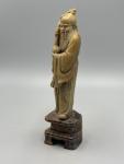 Vintage 8" Soapstone Longevity God Figurine