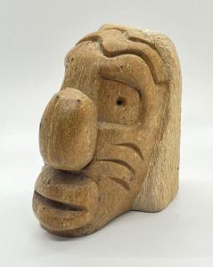 Cleveland Sandy Soapstone Inuit Face Sculpture