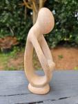 Parent and Child Soapstone Embrace Sculpture