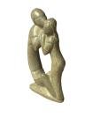 Embracing Couple Soapstone Sculpture Handmade Artwork