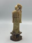 Vintage 8" Soapstone Longevity God Figurine