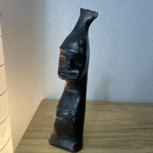 Inuit Hand Carved Soapstone Faces and Fox Head