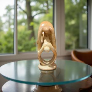 Yoga Family Soapstone Carving - 8”