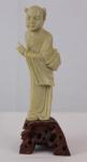 Vintage Hand Carved Soapstone Asian Man Figure